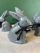 Miniature wooden bunnies