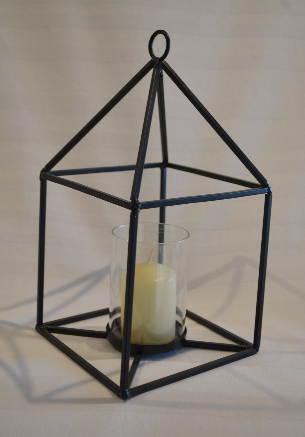 'Pyramid' wrought iron candle holder