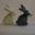 Miniature wooden bunnies