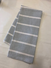 Tea towel - pale blue and white stripe, J. Elliot