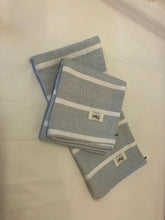 Tea towel - pale blue and white stripe, J. Elliot